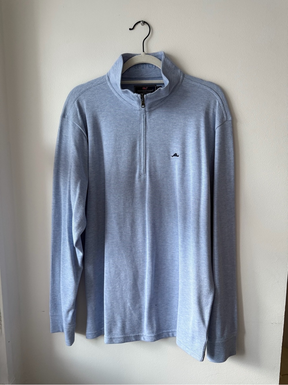 Vineyard Vines Light Blue Quarter-Zip Performance Sweater (NWOT)